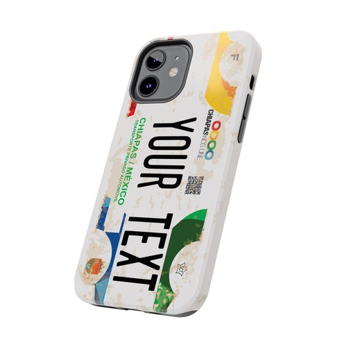 Custodia telefono resistente targa Chiapas con testo personalizzato | stile vintage - Foto 53 di 91