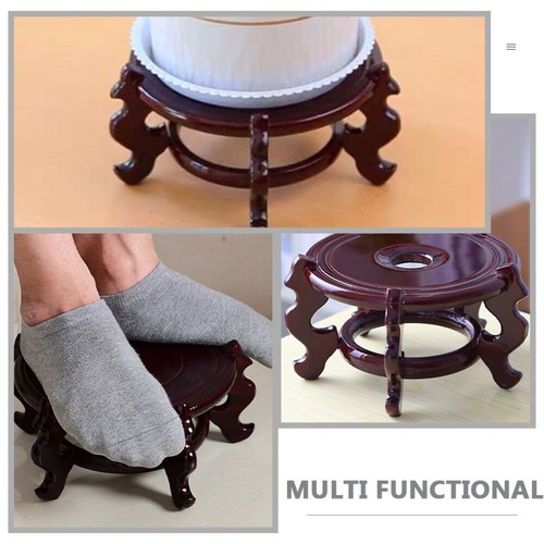Fioriera in legno piedistallo legno vaso supporto legno pesce ciotola base vaso fiori alzatina legno - Foto 11 di 12