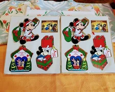 Lot of 2 : Walt Disney Co. Kurt Adler Mickey Mouse Tunnel of Love 4 pc.set 