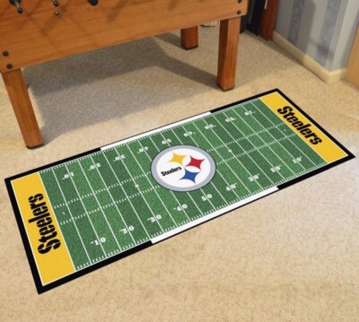 Pittsburgh Steelers Football Field Runner Mat - 72''x30'' NFL Licensed Rug Carpet