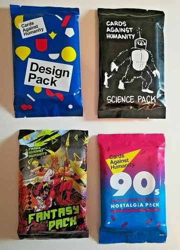 Cards Against Humanity Booster Mixed 4 Pack Authentic Sealed Lot Science 90s NIP - Picture 1 of 5