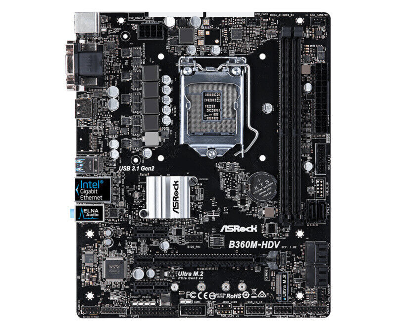 マザーボード ASRock B360M-HDV LGA1151 8／9世代