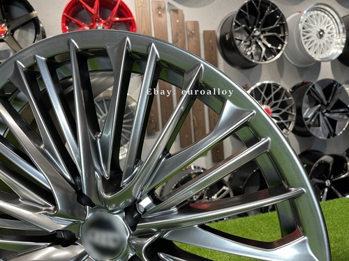 4 x 19 Inch 5x108 Multi Spoke Hyper Black Wheels: Fits For Volvo Jaguar - Picture 8 of 10