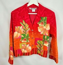Nwt Nancy Bolen City Girl Size S Blazer Jacket Art-to-wear Colorful Embellished