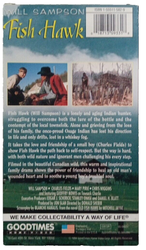 Fish Hawk, 1994 VHS Tape, Will Sampson, GoodTimes Home Video, Survival In Savage - Imagen 9 de 10