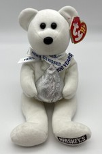 Ty Beanie Babies “Hugsy” the Hershey’s Kisses 100th Anniversary White Teddy Bear