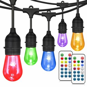 48FT-Color-Changing-Outdoor-String-Lights-RGB-Cafe-LED-Light-Edison-Bulbs-Remote