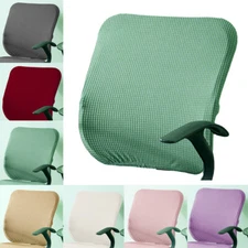 Solid Color Stretchy Waterproof Chair Back Covers Office Seat Back Slipcover New