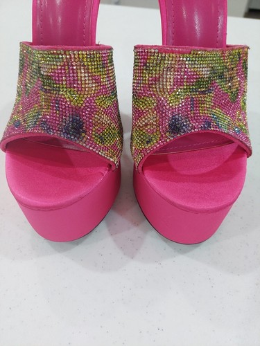 NEU Cape Robbin Flynn Hot Pink High Funky Heels Damen Regenbogen Absatz Größe 10 - Bild 8 von 12
