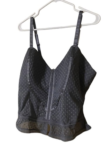 Cacique Intimates Lingerie Blue Gray Corset Top Women’s 26/28 Coquette Romantic - Picture 16 of 24