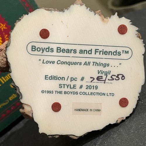 NOS 1993 Boyds Bears Figurine Love Conquers All Things Style #2019 EUC - Picture 4 of 7