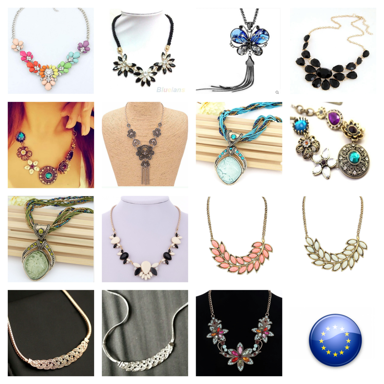 COLLARES + DE 20 DIFERENTES VARIOS ESTILOS Y COLORES JOYAS COLGANTES eBay