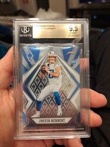 2020 PHOENIX BASE JUSTIN HERBERT RC.....BGS 9.5 GEM MINT