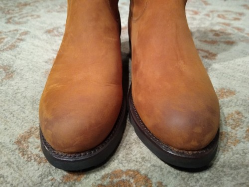 TECOVAS RANCHWEAR BANDERA BROWN LEATHER S TOE COWBOY WORK BOOTS #200 MEN'S 9.5EE - Picture 5 of 12
