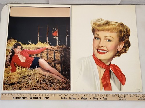 1954 A. Fox 12x16.5 Colored Lithograph Pictures Farmers Daughter Charming ~ F11a - Picture 5 of 5