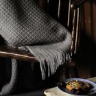 Grey British Made Rustic Wool Blanket - Quality Warm Country Farmhouse