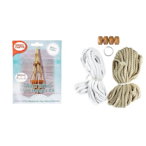 Macramé Plant Hanger Kit Beginner Project DIY Plant Wall Hanging by Craft County - Picture 4 of 4