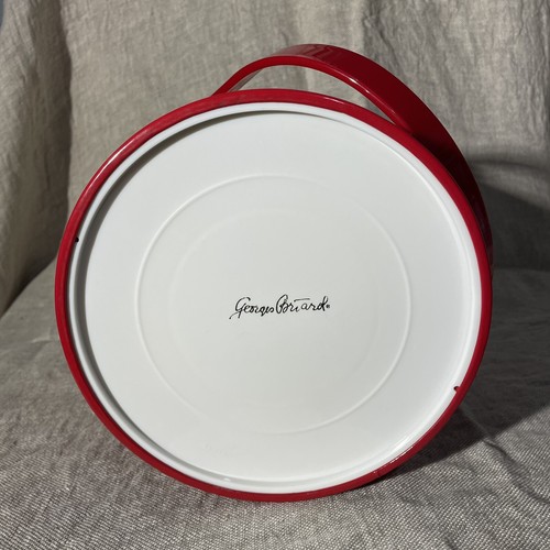 Vintage MCM Georges Briard signierter roter Acryl Eiskübel Weihnachten Kardinal Tulpe - Bild 9 von 9