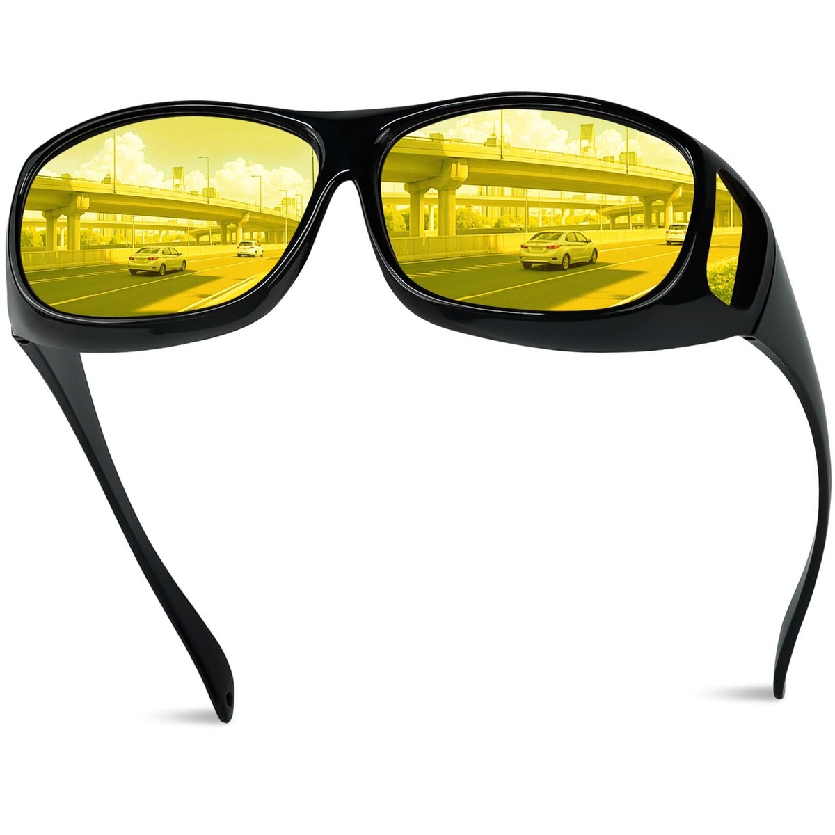 Night Driving Glasses Fit Over for Men Women, Anti Glare  display picture 3