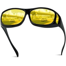 Night Driving Glasses Fit Over for Men Women, Anti Glare Polarized Night Vision