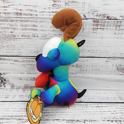 Odie Garfield Gradient Colorful Rainbow 7" Plush Stuffed Toy Animal New Tags NWT - Picture 3 of 8