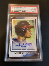 JUAN SOTO 2019 TOPPS GALLERY IMPRESSIONISTS AUTO AUTOGRAPH #2/10 PSA 10 GEM MINT