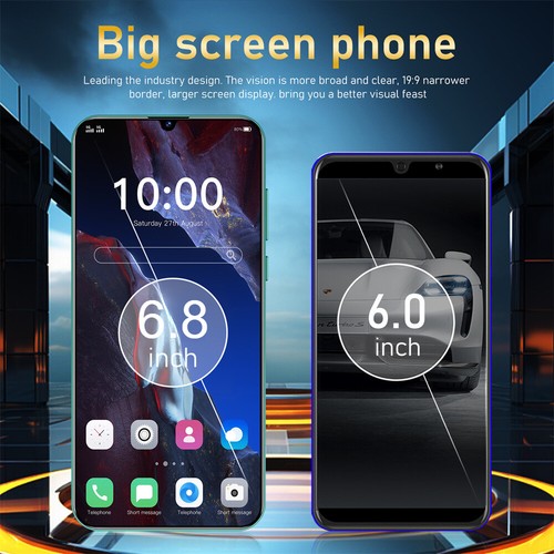 X5 Pro Smartphone Android 6.8'' Unlocked 4+64GB 5000mAh 12+24MP Dual Camera - Picture 15 of 24