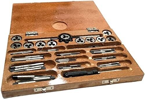Set rubinetti e matrici British Association da 0 a 10 BA II forniti in scatola di legno - Foto 3 di 5