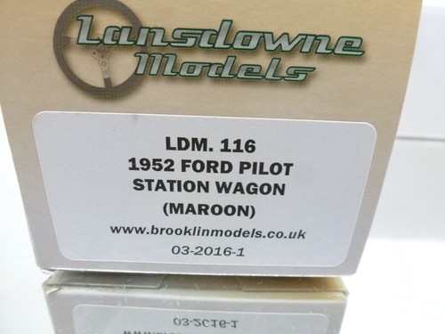 LANSDOWNE LDM 116 FORD PILOT STATION WAGON 1952 - MAROON 1:43 - VERY GOOD IN BOX - Imagen 3 de 10
