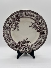 Antique 10 Bowl Lewis Straus Sons Brown Transferware Ironstone Garfield