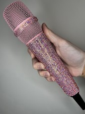 Pink AB Rhinestone Wireless Professional Microphone  Receiver System G-MARK
