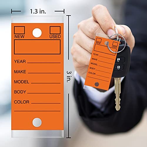 Versa-Tags 250 Key Tags Self Protecting Poly 1.25''x3'' Highly ...