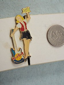 HARD ROCK CAFE LAPEL PIN STOCKHOLM SEXY WAITRESS WITH BLUE ...