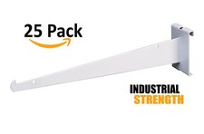 Only Hangers 12" Gridwall Knife Shelf Brackets With Lip - White 25 pcs