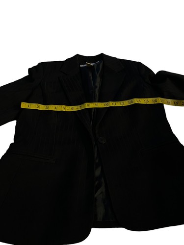 Apostrophe Womens Blazer Jacket Black Size 4 Pinstriped Formal Single Breasted - Picture 5 of 6