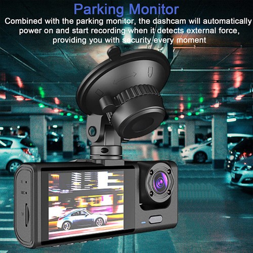 3 Lens Dash Cam HD 1080p Car Front/Rear/Inside Video Recorder Camera G-sensor - Picture 10 of 35
