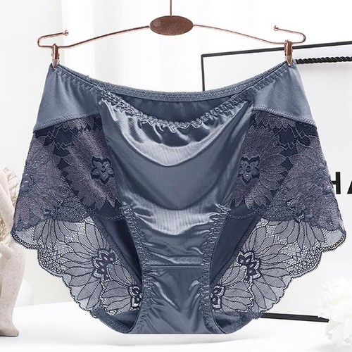 Mutande Donna Mutandine Satinato Lingerie Pizzo Giunti Breve Senza Cuciture Sexy - Foto 13 di 17