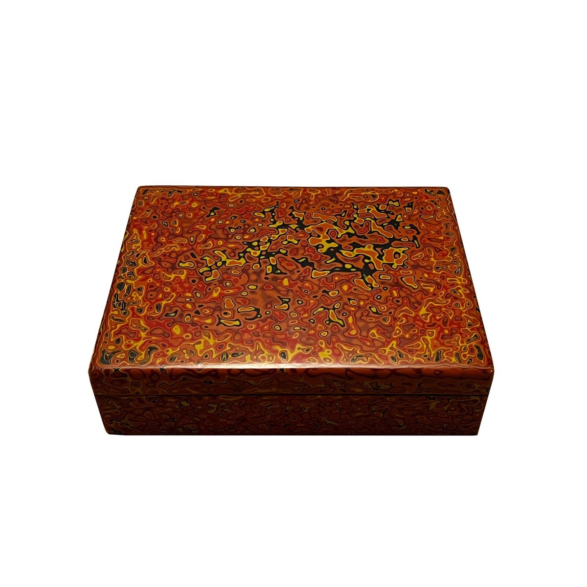 Handmade Orange Multi-Layer Lacquer Abstract Pattern Wood Box cs5475S Handmade Orange Multi-Layer Lacquer Abstract Pattern Wood Box cs5475S