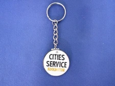 CITIES SERVICE KOOLMOTOR Oil Gasoline Keychain MADE IN USA Keyring FREE SHIPPING