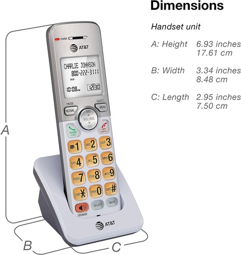 Powerful Cordless Home Phone - Long Range & Clear Sound - Backlit Display - Afbeelding 12 van 12