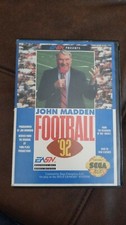 John Madden NFL Football 92 Sega Genesis With Manual But Not Poster Tested Works