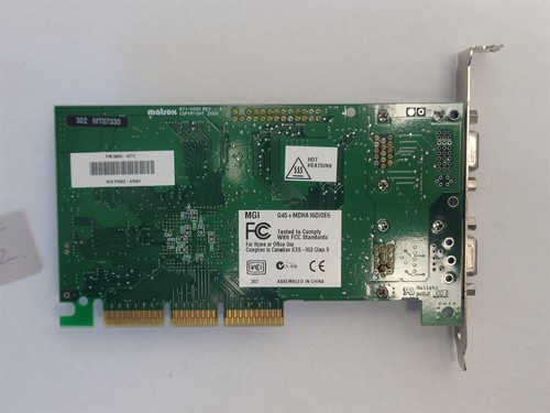 Matrox G45+MDHA16D/0E6 AGP Video Card, Dual VGA, 16MB - Picture 7 of 10