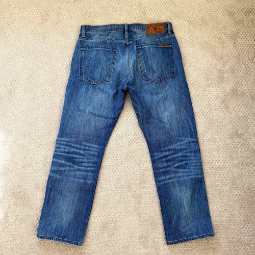 7 FOR ALL MANKIND Slimmy Slim Straight Leg JEANS $ 198 33 x 28 - Picture 5 of 7