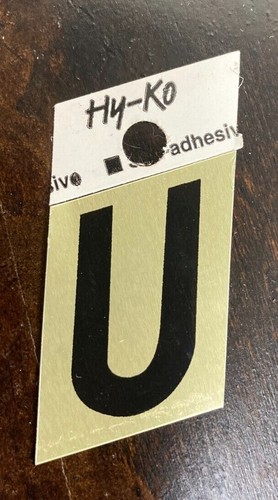 NIP, Hy-Ko, 1.5", Angle Cut, Black Aluminum, Self-Adhesive, Letter/Number/Symbol - Picture 34 of 44