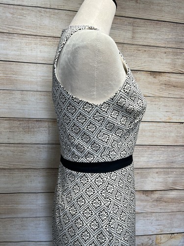 Robert Rodriguez Cotton Stretch Sheath Dress Sz 4 Sleeveless Geometric Floral - Picture 5 of 12