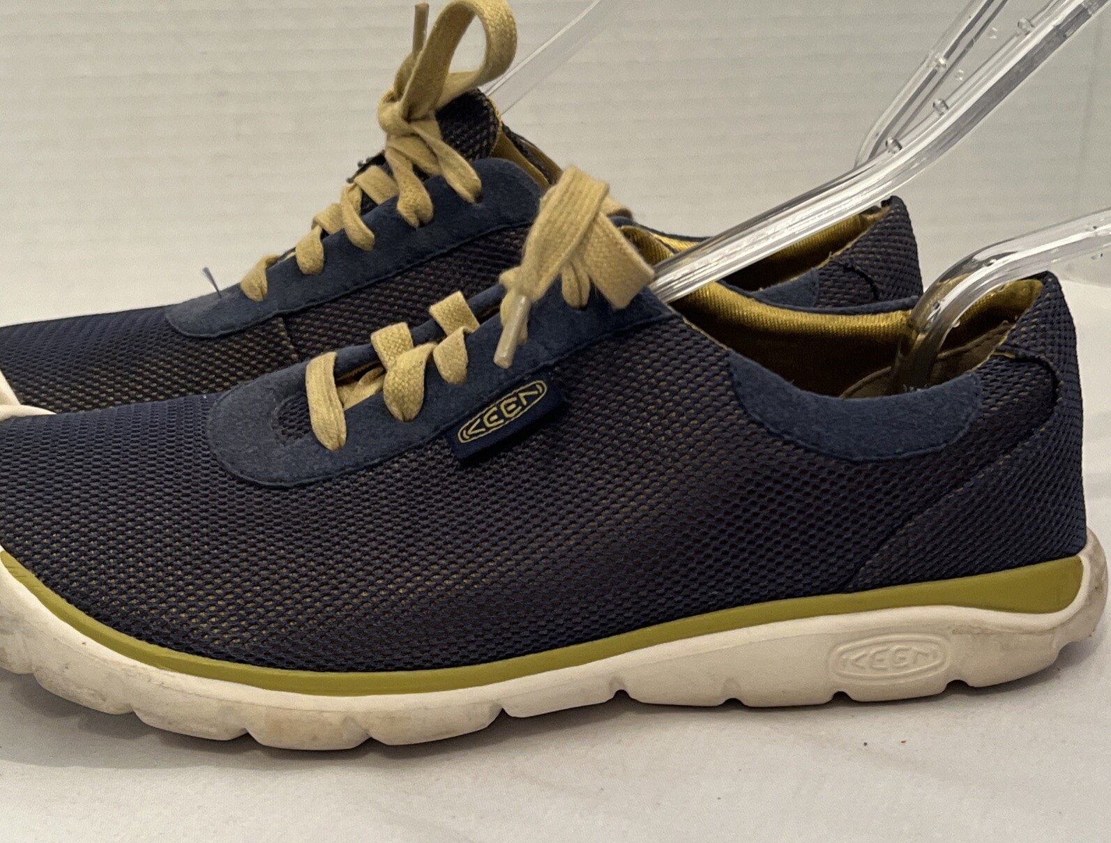 Scarpe Keen donna 7 5 blu 1010251 tinta unita basse stringate running cappuccio punta rete