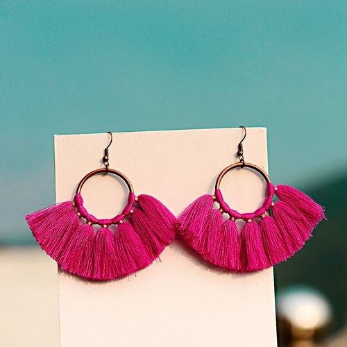 3 Pairs Vintage Bohemian Boho Yellow Tassel Multi-Style Women Earrings Jewelry - Picture 17 of 54