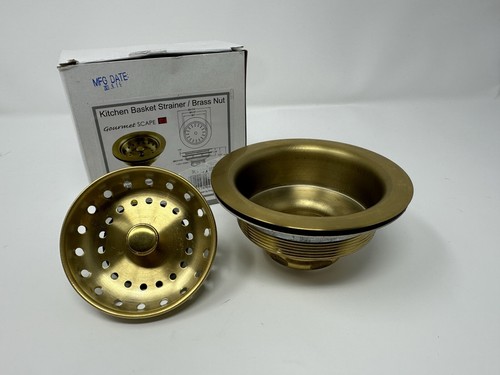 Colador de canasta de latón Kingston Tacoma K111BBB latón cepillado fregadero drenaje caja abierta - Imagen 2 de 6