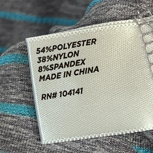 Lady Hagen Shirt Womens Small Polo Gray Striped Short Sleeve Golf - Picture 8 of 9