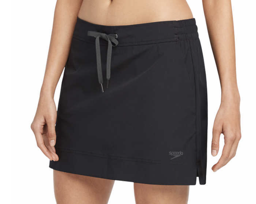 NEW SPEEDO BLACK SWIM SKIRT WOMENS S SWIM SKIRT SKORT W/INSIDE SHORTS - Picture 4 of 5